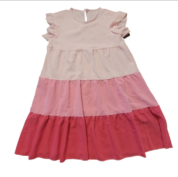 SHEIN Dresses & Skirts - Pink Tiered Dress - Large